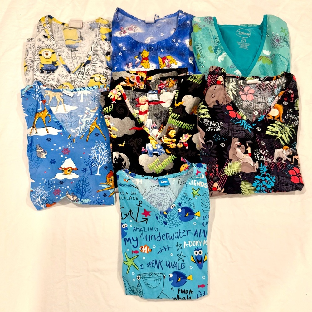 Disney Scrub Tops
